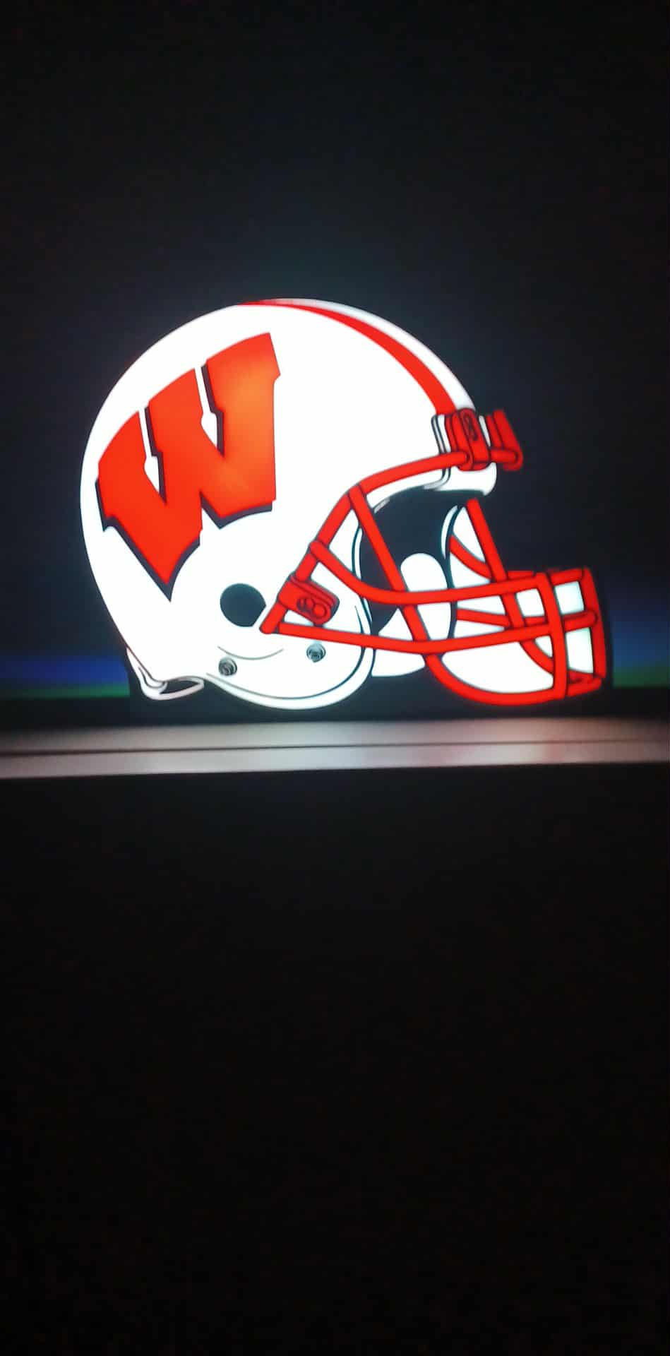 Wisconsin Badger Helmet LED light box – custom 3D printed – Lit Layer Creations